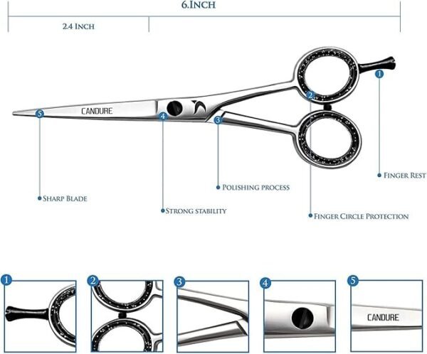 Candure Hairdressing Barber Hair Scissor - Image 2